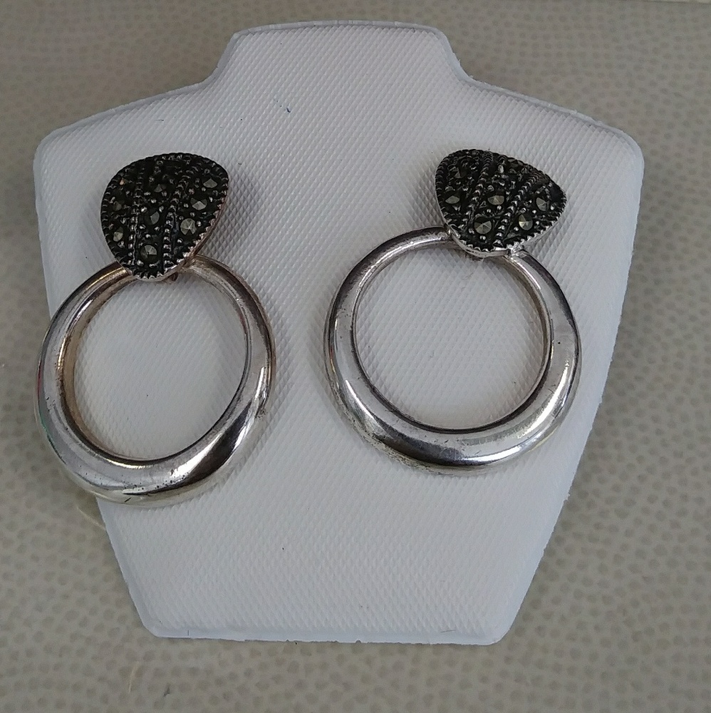 .925 Post Marcasite Earrings
